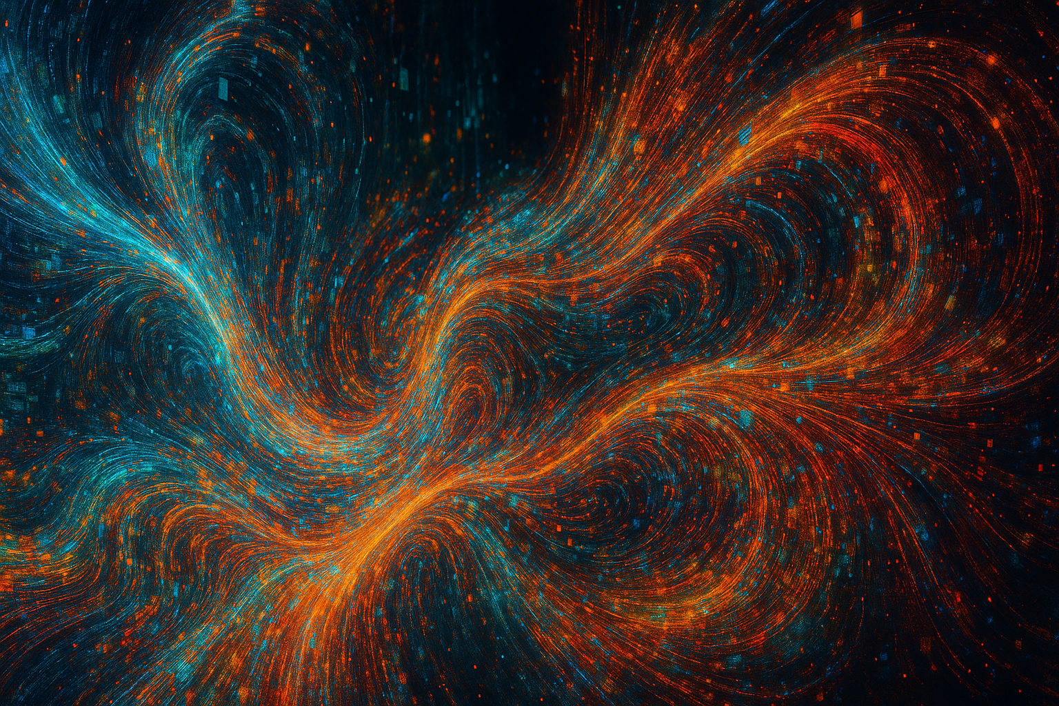 Abstract digital background with flowing data patterns