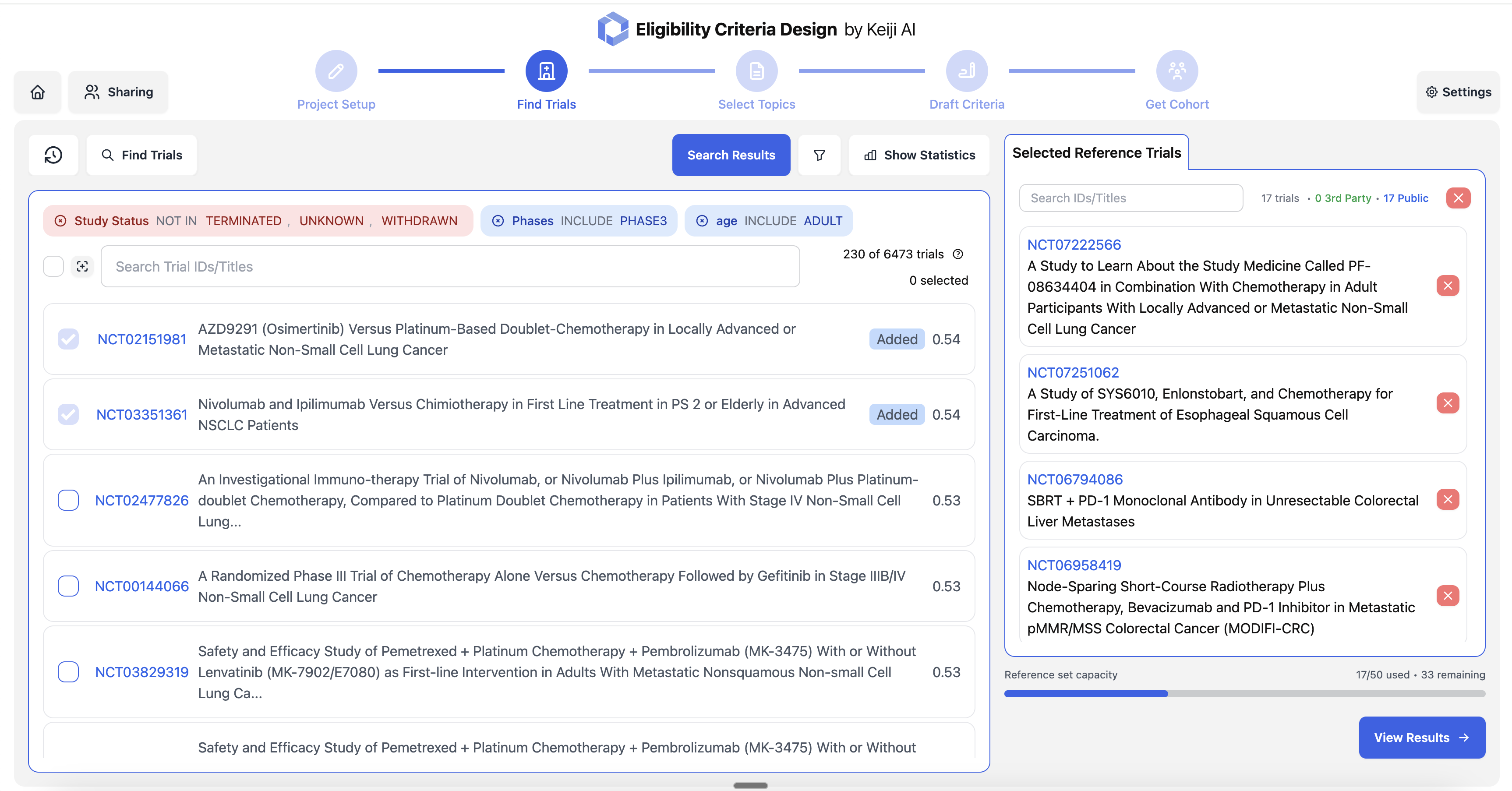 Find Reference Trials